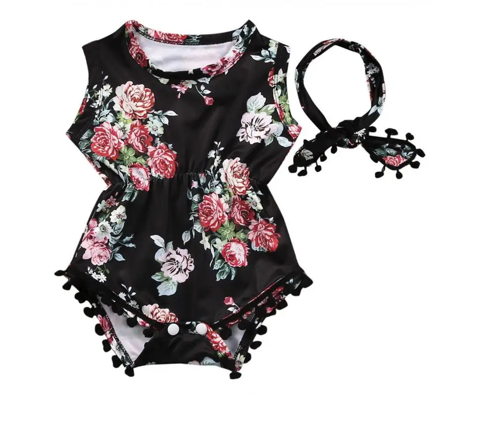 

2018 Summer Floral Newborn Baby Girl Clothes,Girls Baby Wear Jumpsuits Clothing Set Suspenders Baby Romper Vetement Bebe Fille