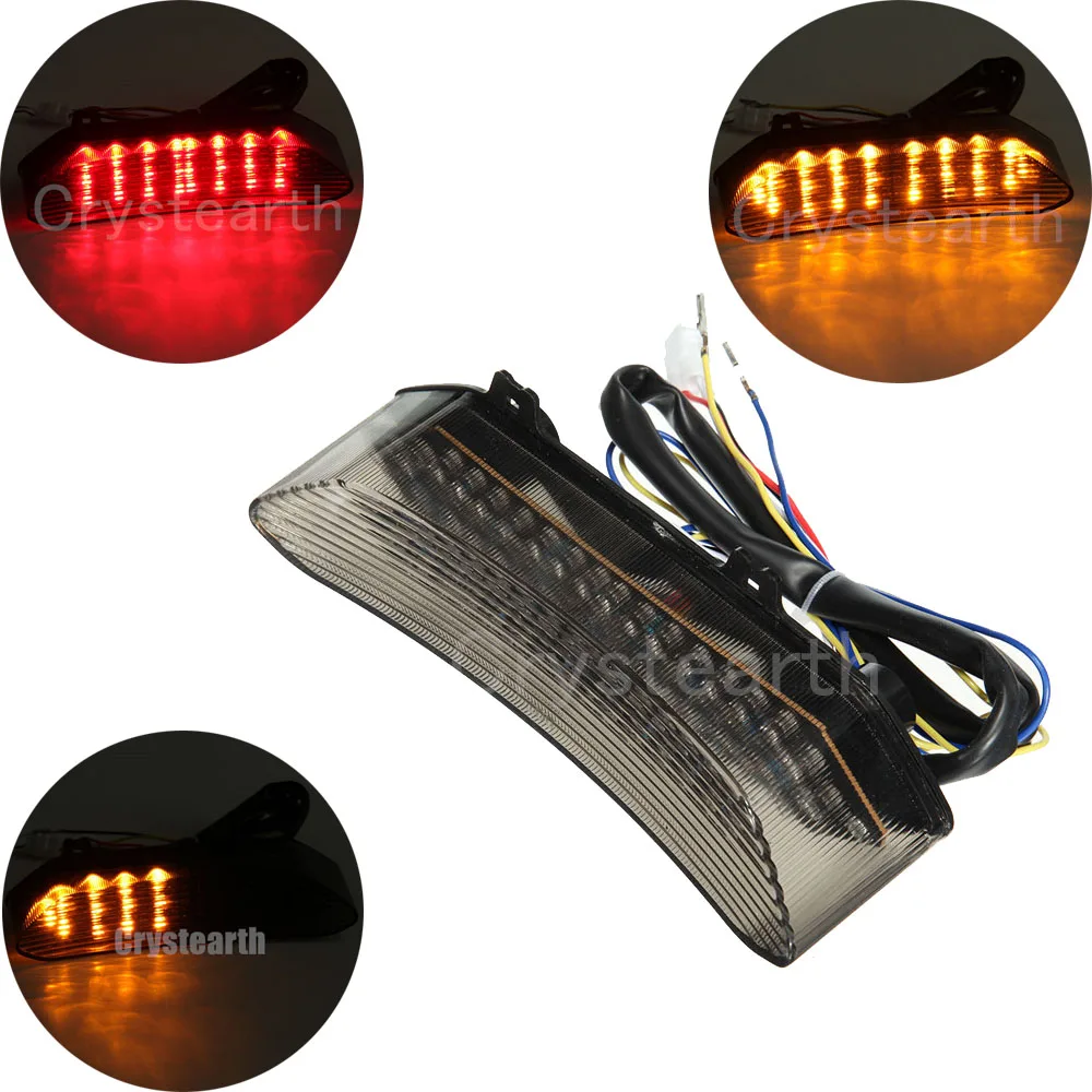 Motorcycle Integrated LED Brake Tail Light Turn Signal Taillight For