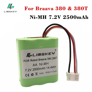 

Limskey High Quality New 7.2V 2500mAh Vacuum Replacement Battery For iRobot Roomba Braava 380 & 380T