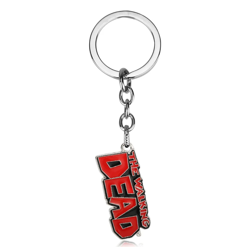 

MQCHUN Movie THE WALKING DEAD Keychain Metal Letter DEAD Pendant chaveiro Keyring llaveros for Men Women porte clef Jewelry