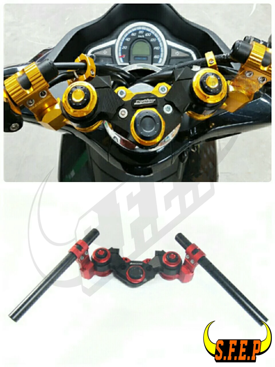 CNC Aluminum Motorcycle Adaptable Steering Handlebar Grip For Honda