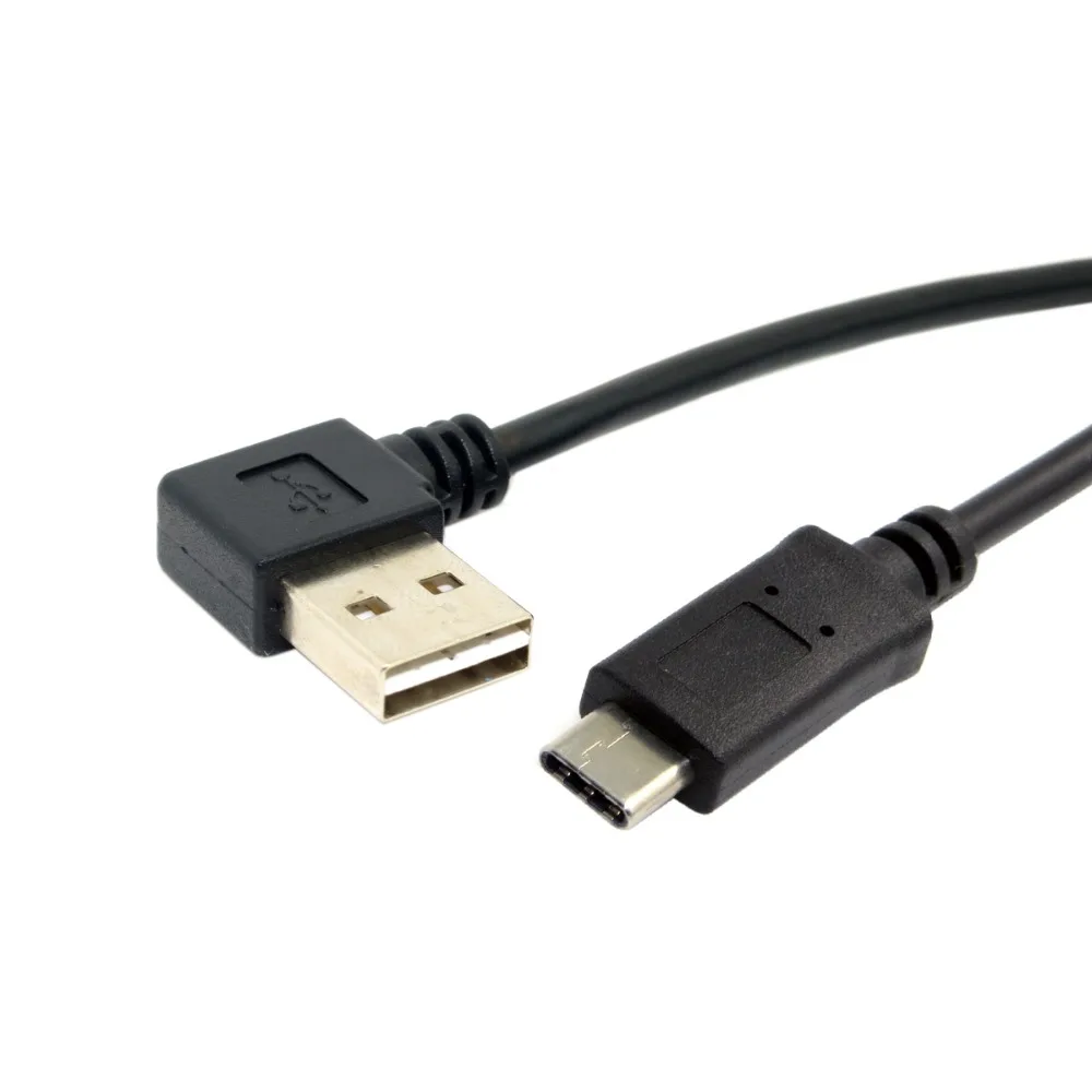 Двусторонний Угловой кабель для передачи данных с USB 2 0 и типа C на 90 градусов