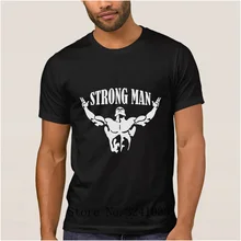 La Maxpa новая стильная футболка strongman для мужчин, летняя дешевая Футболка мужская футболка для отдыха с круглым вырезом