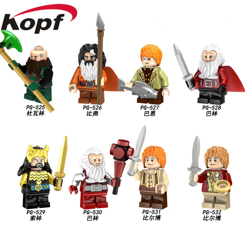 

PG8150 The Lord of the Rings Dwalin Figure Bifur Bain Balin Thorin Oakenshield Bilbo Building Blocks Bricks For Children Toys