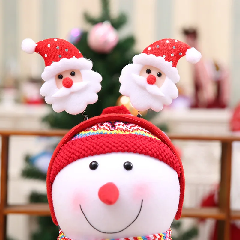 Рождественские обручи с оленьими рогами Санта Клаус Снеговик голова пряжки для взрослых детей Рождественская елка головные уборы украшения для рождественской вечеринки для дома