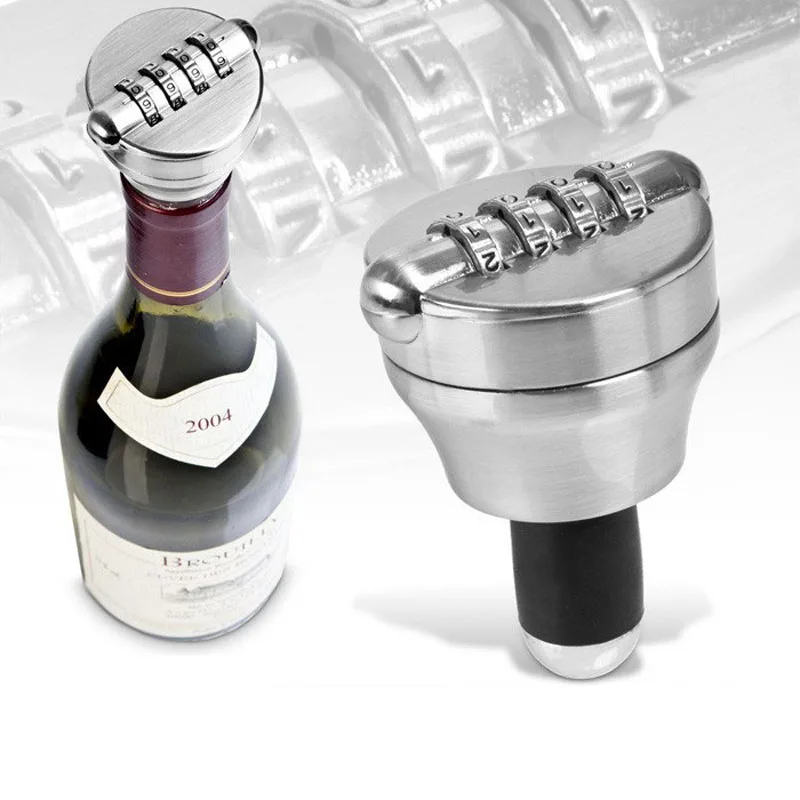 Red Wine Bottle Lock Combination Locks Costom Code Password Cork Bottle