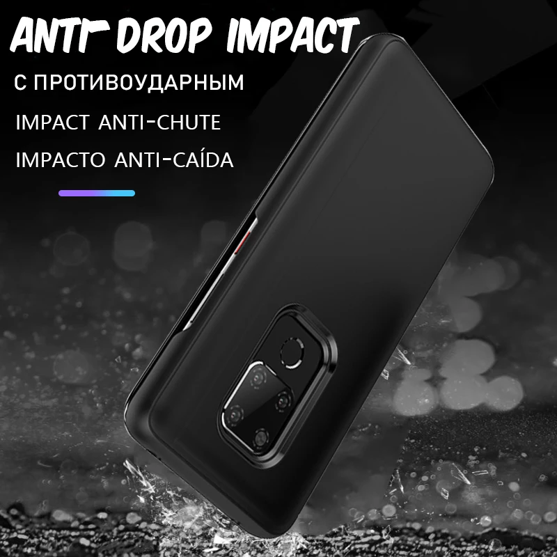 Luxury Mirror Phone Case For Huawei P20 P30 Mate 20 Lite Pro 20X P Smart Flip Cover Protective For Honor 10 9 Lite Kickstand Cap
