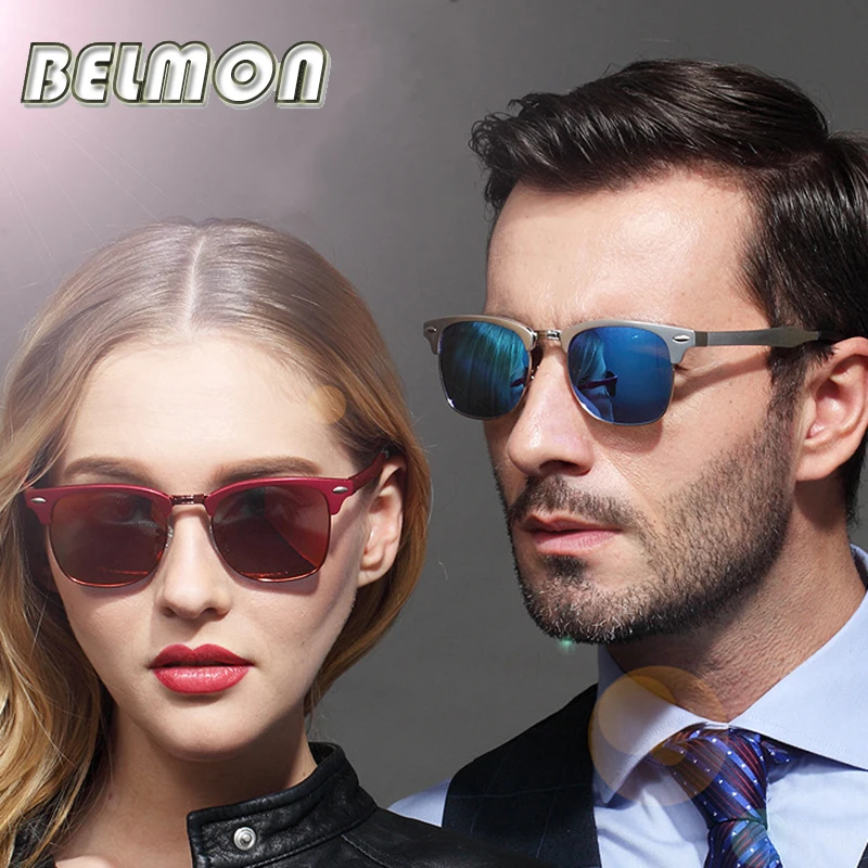 

2018 Fashion Polarized Sunglasses Men Women Driver Brand Designer AL-MG Sun Glasses For Male Ladies Couple Driving RS145