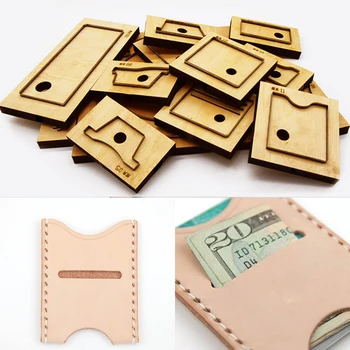 

DIY leather craft card holder mini money clip case knife mould cutter hand punch tool pattern one piece