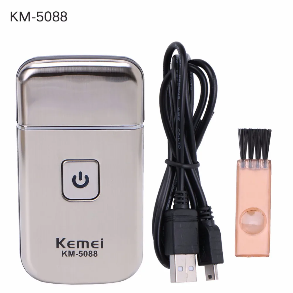 

Mini USB Rechargeable Reciprocating Blade Electric Razor Shaver KM-5088 for Men