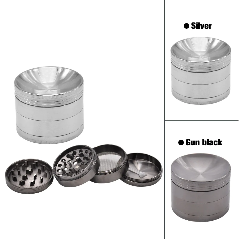 

Multi Functional 4 Parts 63MM 2.48" Zinc Alloy CNC Metal Herb Grinder Crusher