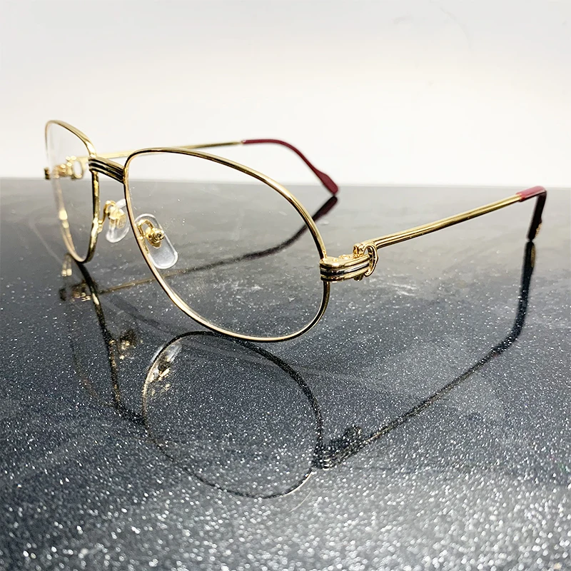 

Retro Eyeglasses Frames Carter Gold Eye Glasses Clear Lens Transparent Eyewear Luxury Reading Optical Frames Wholesale Glass