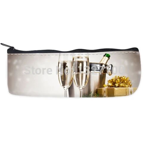 surprised gift Christmas champagne Custom Pencil Case Bag super light | Канцтовары для офиса и дома