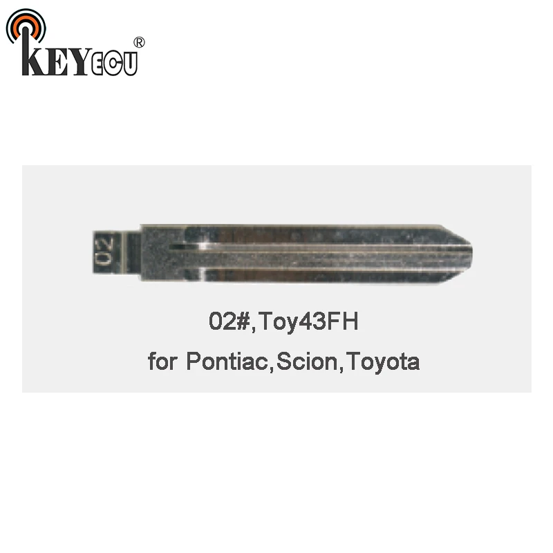 KEYECU 10x KEYDIY Универсальные пульты Flip Key Blade 02 # Toy43FH для Pontiac Scion Toyota|Ключ от авто| |