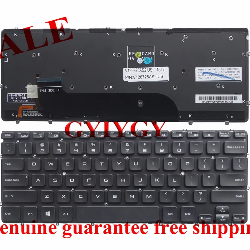 Бесплатная доставка новая клавиатура для ноутбука DELL XPS 13 L221 L321 L322 с подсветкой