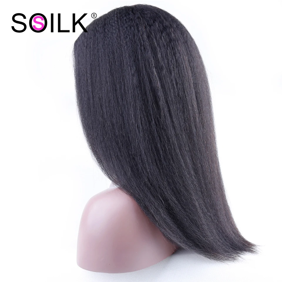So Silk Lace Front Human Hair Wigs 4x4 Closure Lace Wigs Remy Malaysian Hair Kinky Straight Wig Lace Front Wig with Baby Hair