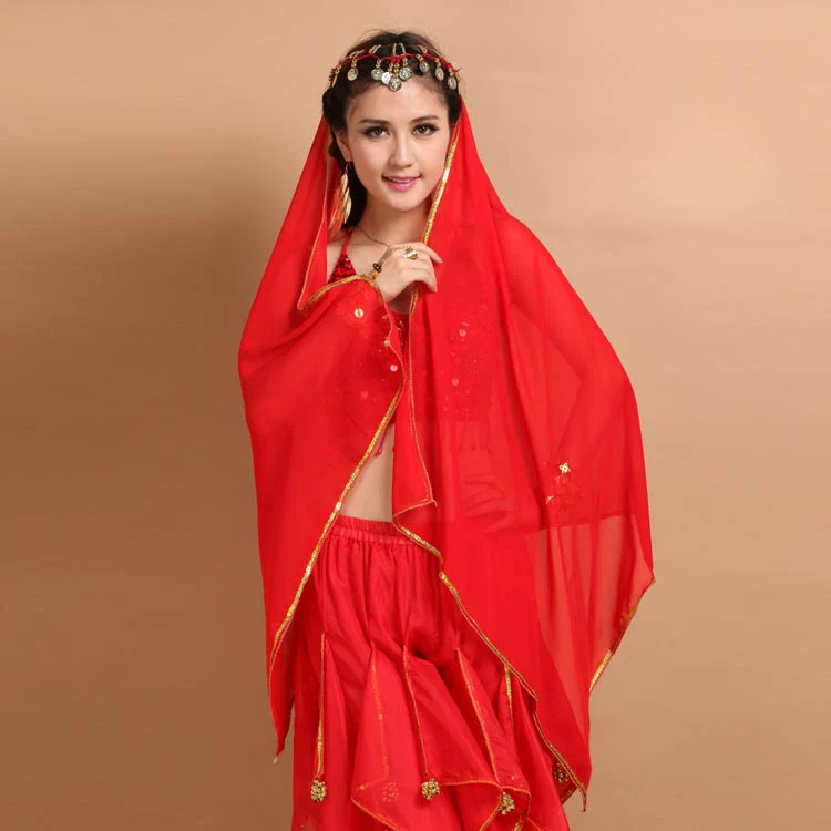 Belly Dance Indian Yarn Head Chain Stage Performances Golden Edge