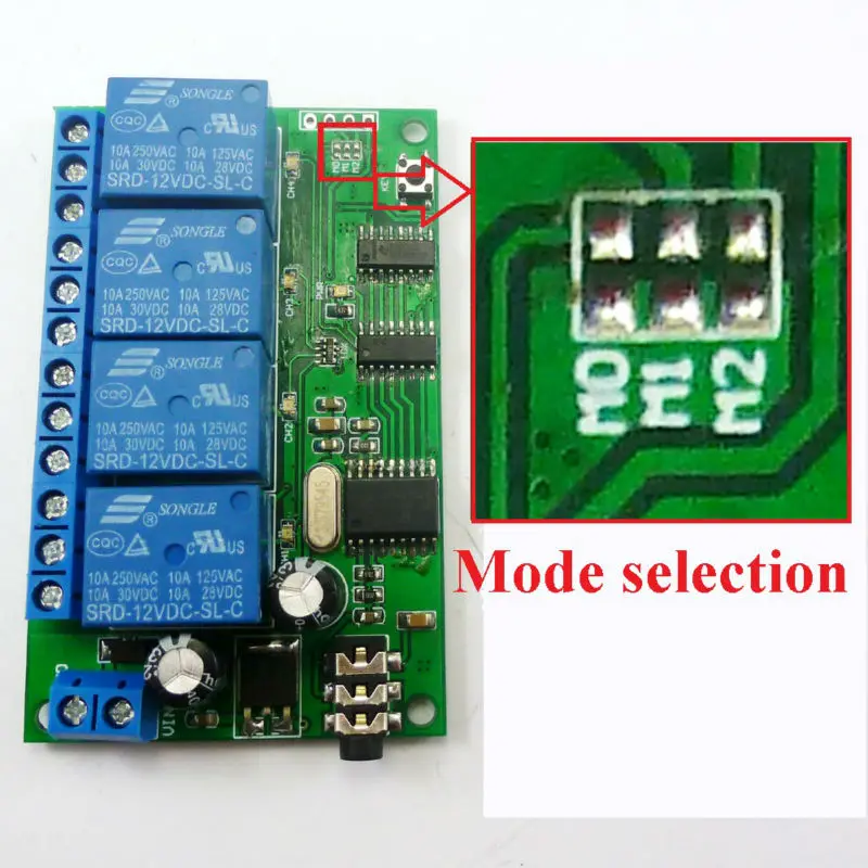 AD22B04 DC 12 В 4ch MT8870 DTMF Tone декодер сигналов телефонный голосовой пульт дистанционного управления релейный модуль для Светодиодный умный дом