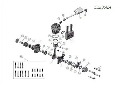 DLE 35 RA original GAS Engine For Airplane model hot sell,DLE35RA,DLE, 35 ,RA,DLE-35RA (4)