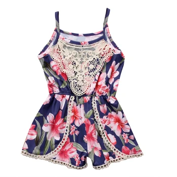 

2017 Summer Cute Newborn Baby Girls Floral Lace Romper Jumpsuit Outfits Sunsuit Children Clothes 0-24M