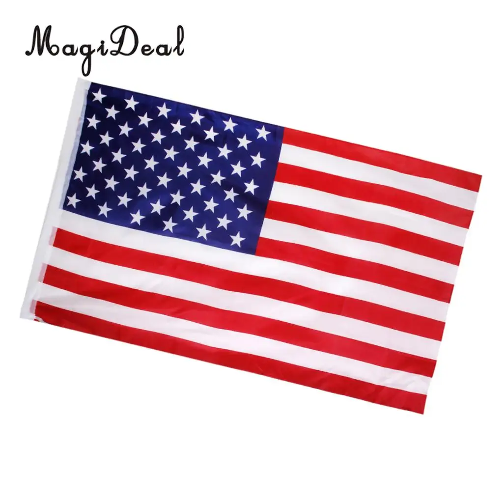 2 Pieces American USA Canada Canadian Flag Large Banner 150X90cm / 5X3ft