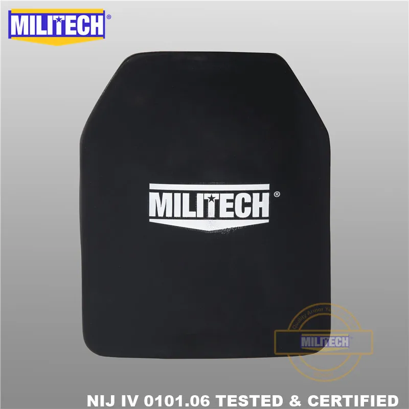 MILITECH LOGO MILITECH глинозема и PE NIJ IV пуленепробиваемая пластина Al2O3 оксид алюминия NIJ IV автономная баллистическая панель NIJ уровень 4 пластина ESAPI - Цвет: MILITECH LOGO