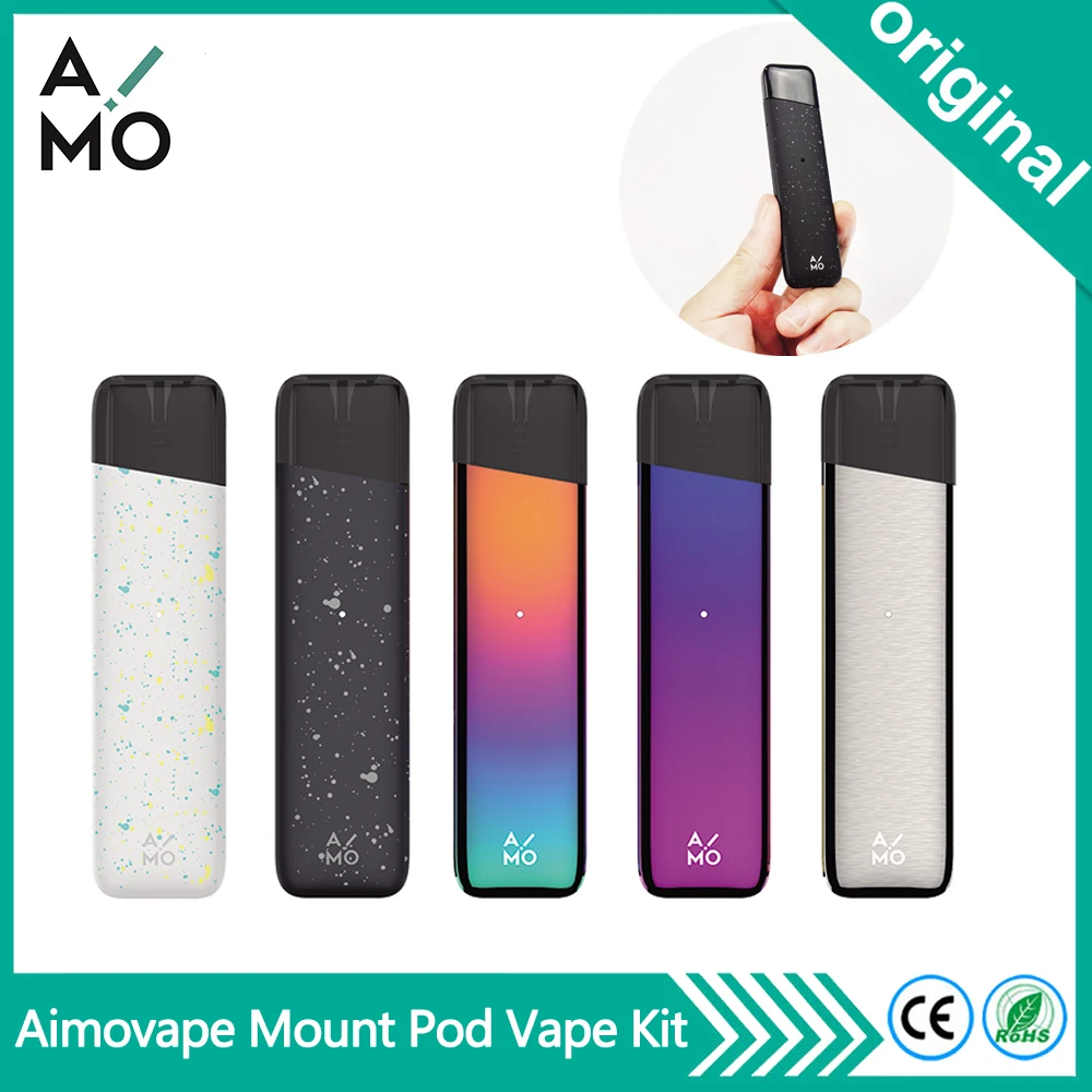 

Original E Cigarette OVNS Aimovape Mount Pod Vape Kit With 1.8ml Pod Cartridge Vaporizer Electronic Cigarette Kit 400mAh Battery