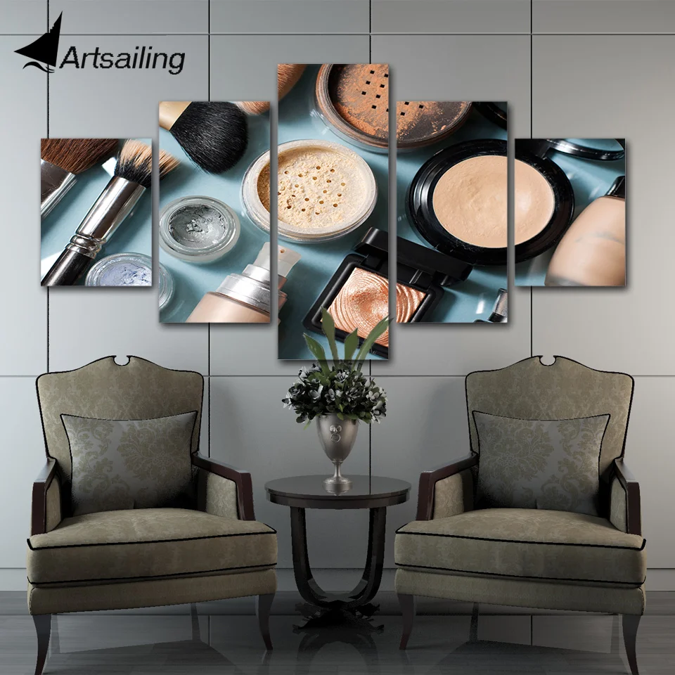 Decorative Painting Makeup 5 Pieces Beauty Salon HD Printed Painting