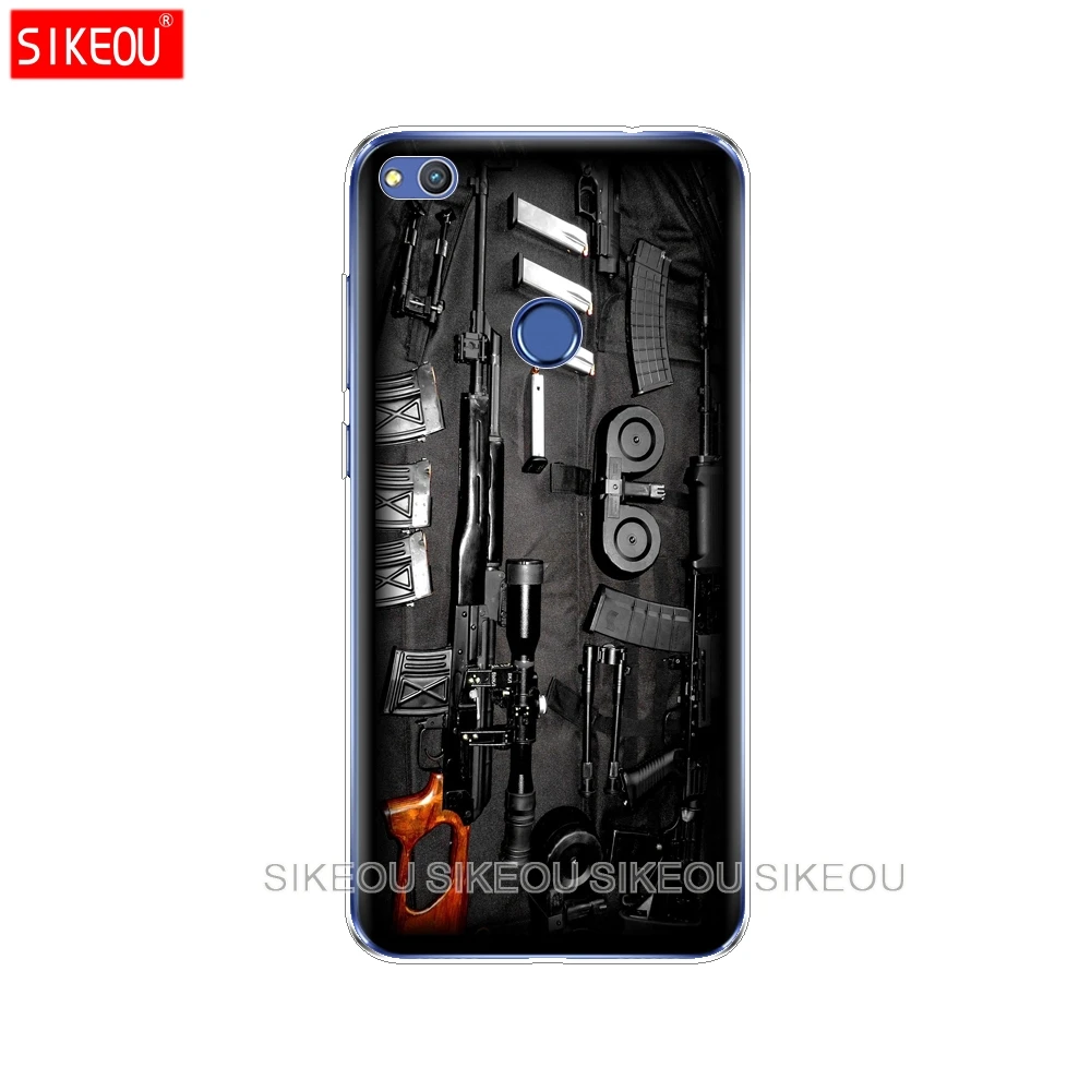 Силиконовый чехол для телефона Huawei P20 P7 P8 P9 P10 Lite Plus Pro 2017 p smart 2018 винтовки AR 15