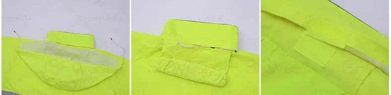 Sfvest мужские водонепроницаемый светоотражающие 150D Оксфорд плащ с Conceale капюшон куртки и брюк желтый зеленый лайм пересылка бесплатно