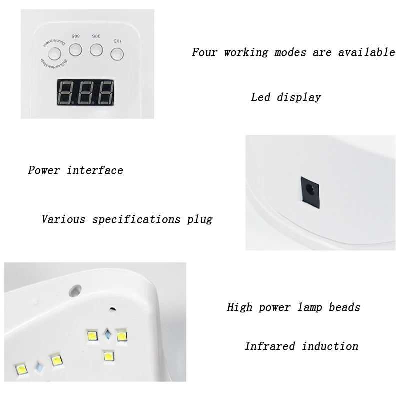 84 Вт Сушилка для ногтей светодиодный светильник 36 шт. светодиодный s двойной руки светильник ногтя лампы для ногтей для отверждения УФ-гель для ногтей с 10/30/60s Timer смарт-лампа для маникюра