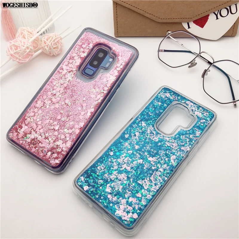 Liquid Case for Samsung Galaxy A3 A5 A6 A7 A8 J3 J5 J7 J2 Pro Prime S6 S7 Edge S8 S9 Plus Dynamic Glitter Cover