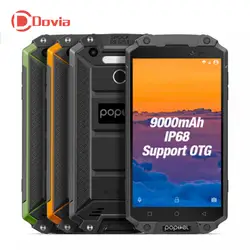 Poptel P9000 MAX 9000 мАч батареи 4G Мобильный телефон 5,5 "Android 7,0 MTK6750V 4G B + 6 4G B Face Detection двойной Камера IP68 смартфон