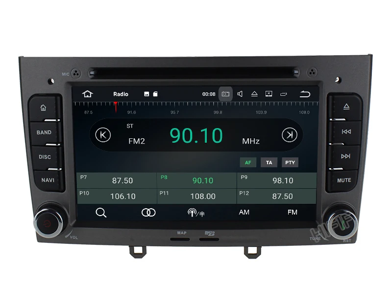 Perfect IPS 7 inch 1024*600 Octa Core Android 8.0 4G RAM 32GROM Multimedia Car dvd Player For Peugeot 308 408 with wifi radio GPS BT RDS 23