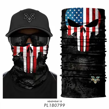 

3D Marvel Cycling Bandana The Punisher 2 Neck Gaiter Motorcycle Scarf The Avengers Face Shield Running Scarves Sports Headwears