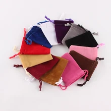100 шт./лот 5*7 см высокого качества Пользовательские сумка на шнуровке с логотипом бархат маленький подарок мешок ювелирных изделий заводская цена