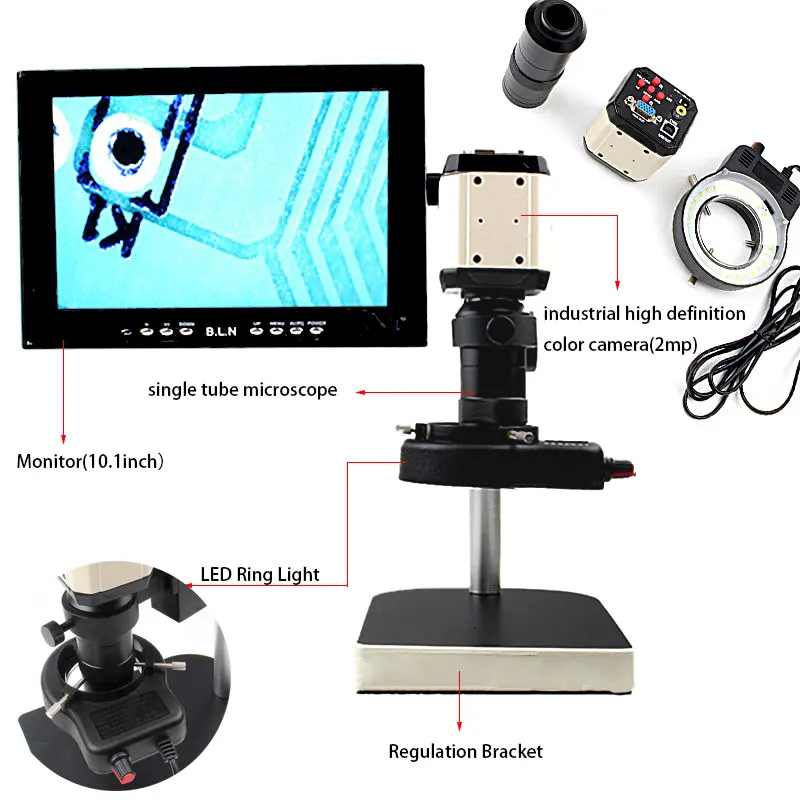 

mini Camera Stand USB/VGA/CVBS Interface automatic Brightness control white balance 2MP Industrial Microscope Camera