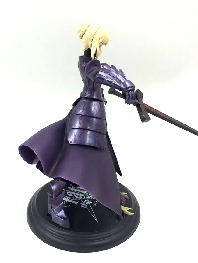 Японская аниме фигурка 20 см ПВХ саблей из Fate stay night black dress ver Коллекционная модель