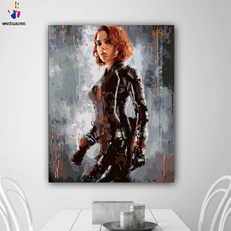 

DIY colorings pictures by numbers with colors Cartoon figure painting picture drawing painting by numbers framed Home