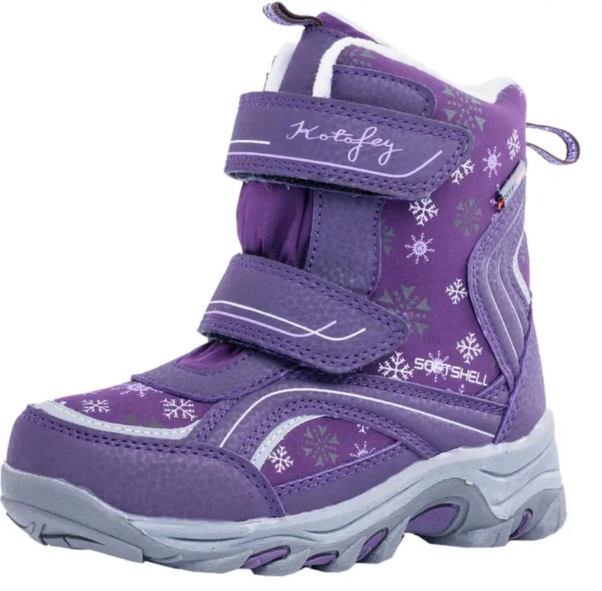 

Girls Snow Boots With Wool Children Shoes Outdoor Winter Toddler Boots Genuine Leather Fashion -30 Degree For Princess