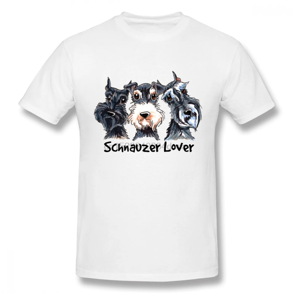 

Funny Schnauzer Lover Homme Tee Shirt Men Novelty Streetwear For Man Round Collar Short Sleeve Hot sale New Arrival