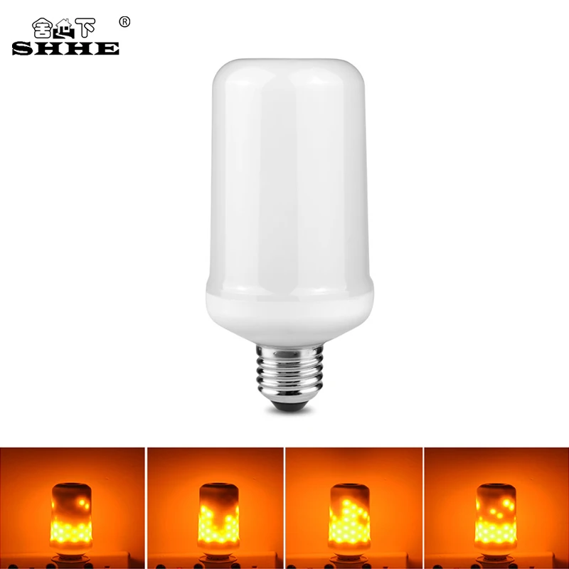 

Flame Effect B22 E26 E27 LED Corn Bulb Lamps 85V-265V 3 Modes Emulation Fire Burning Flicker Lantern Holiday Decorate Fire Light