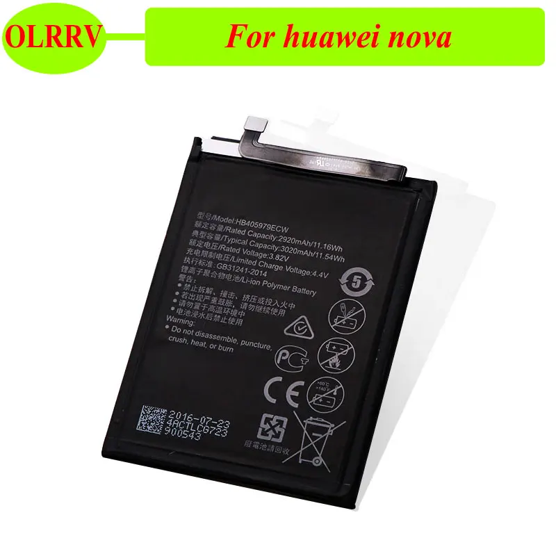HB405979ECW батарея для Huawei Nova CAZ AL10 TL00 Enjoy 6S Honor 6c Y6 PRO 2017 Y5 p9 lite mini Batterie 3020mAh|Аккумуляторы
