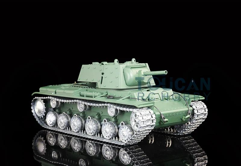 HengLong 1/16 Soviet KV1 RC Tank 2.4Ghz Metal Tracks Sprockets Sound Smog 3878