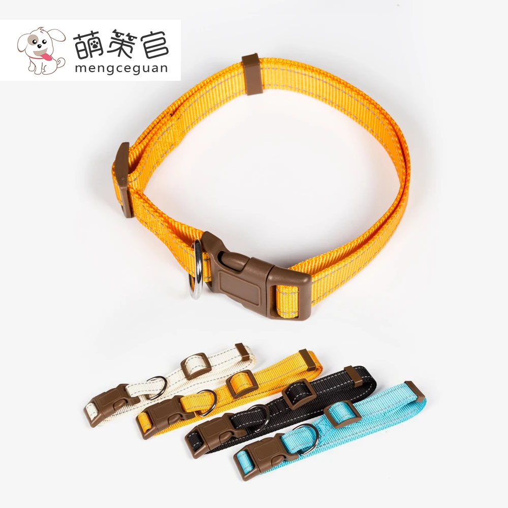 

mengceguan safe Firm Nylon Solid pet Dogs cat Collar adjustable Dog cat Collar Small Medium Large Dog Quick Release Collar Perro