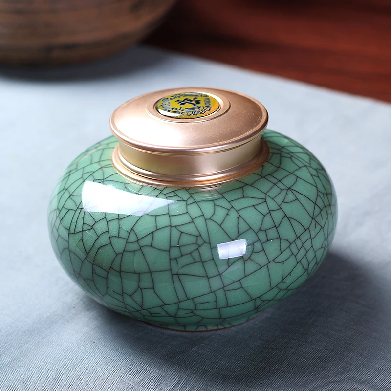 

Longquan Large Size Ceramic 1000ml Tea Storage Pot Handmade Ceramic Seal Pot Free Shipping