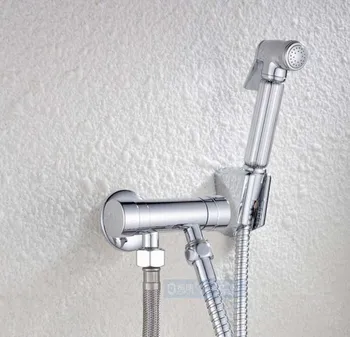 

Bathroom Woman Bidet Faucet Chrome Brass Tap Copper Hand Sprayer Filling Valve