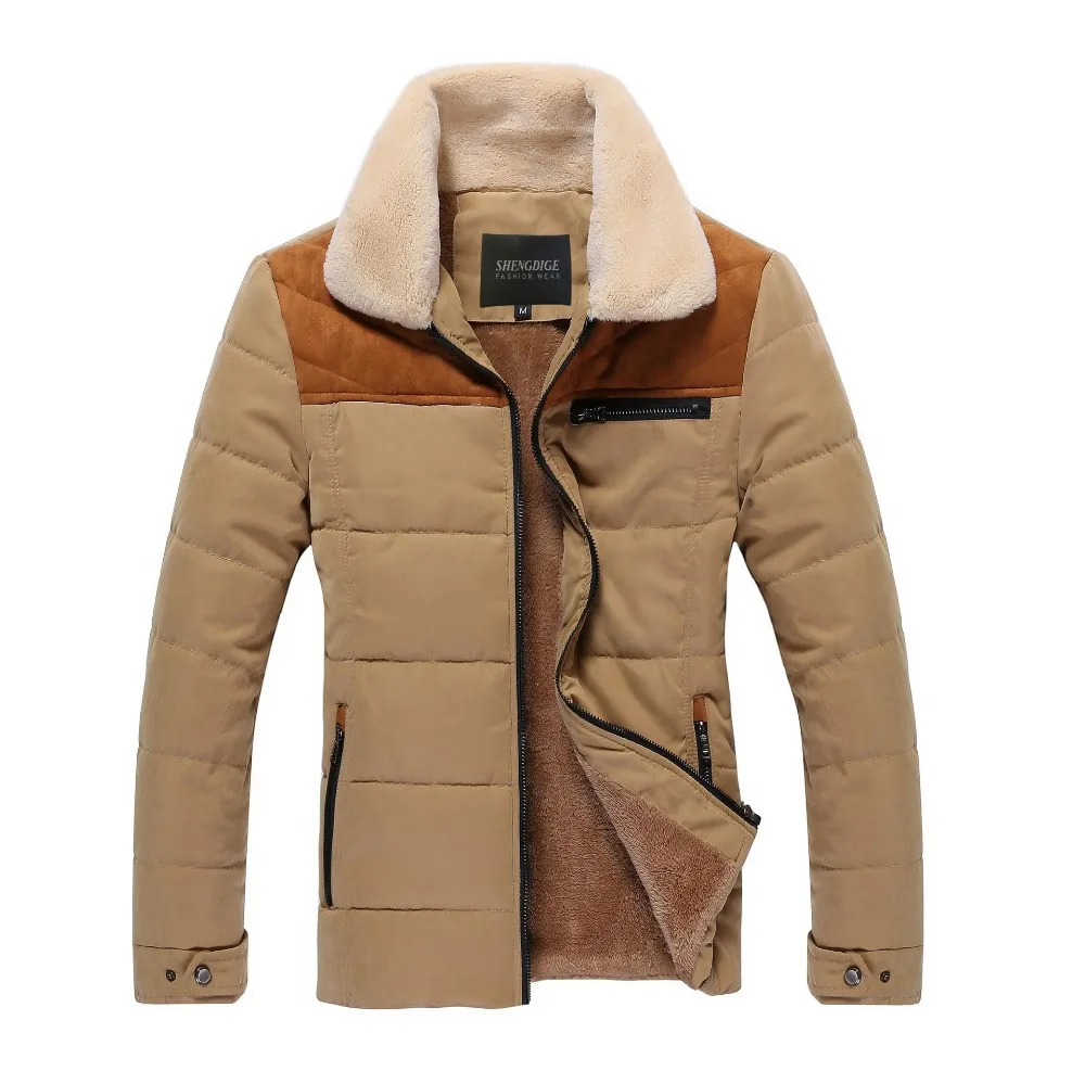 New winter coat men thickened keep warm jacket cas...