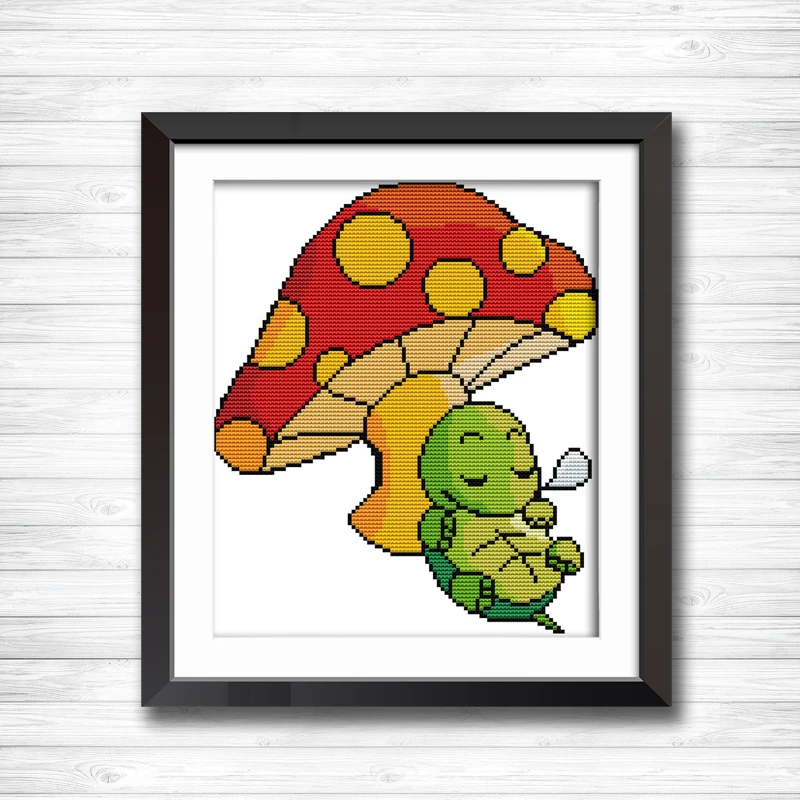 

Snooze little turtle cartoon painting dmc 14CT 11CT counted cross stitch Needlework Set Embroidery kits chinese cross stitch