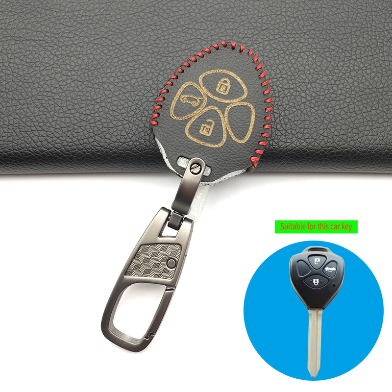 Для Тойота авенсис Камри Королла Rav4 Kluger Landcruiser Prado Yaris Echo Celica 3 кнопки Кожаный